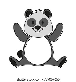 Cute panda bear cartoon