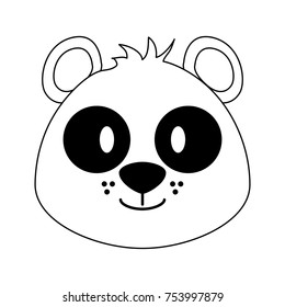Cute panda bear cartoon icon vector illustration graphic design
