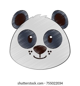 Cute panda bear cartoon icon vector illustration graphic design