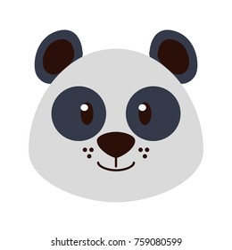 Cute panda bear cartoon icon vector illustration graphic design