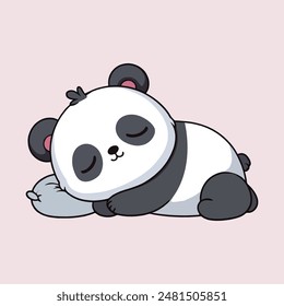 Cute panda bear cartoon vector icon illustration cartoon concept