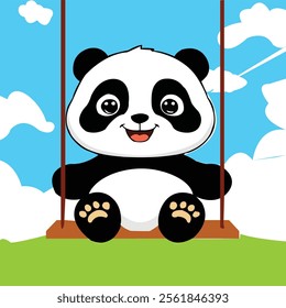 cute panda bear in the character