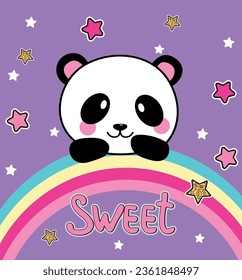 cute panda bear graphic tees for girl design
