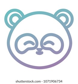 cute panda bear head character
