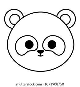 cute panda bear head character