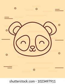 cute panda bear icon