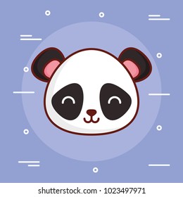 cute panda bear icon
