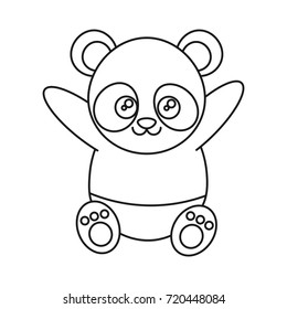 cute panda bear icon