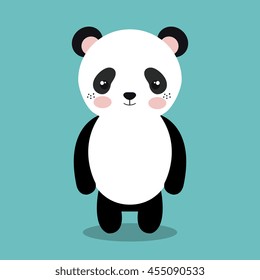 cute panda bear isolated icon design, vector illustration  graphic 