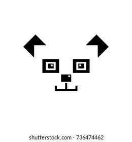 cute panda bear logo icon