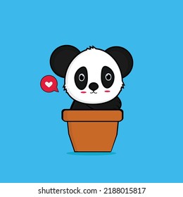 
Cute Panda Bear . Print design. Vector illustration.