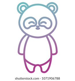 cute panda bear tender character