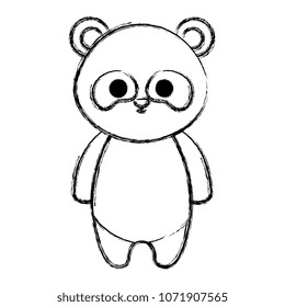 cute panda bear tender character