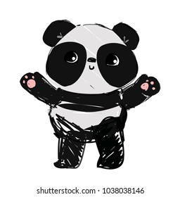 Cute Panda Bear Vector Illustration
