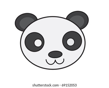 Cute Panda Face Vector Icon Panda Stock Vector (Royalty Free) 1709865187