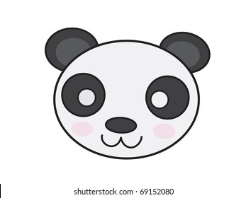 Cute Panda Face Vector Icon Panda Stock Vector (Royalty Free) 1709865187