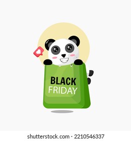 Cute panda with black friday bag discount