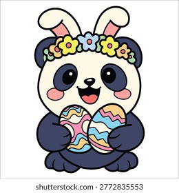A cute panda bunny