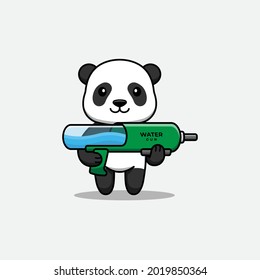 Panda lindo con una pistola