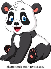 Cute panda cartoon