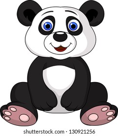 Cute panda cartoon