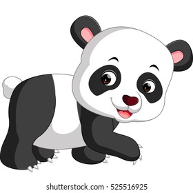 cute panda cartoon