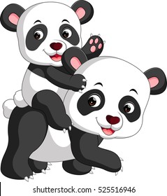 cute panda cartoon