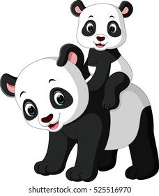 cute panda cartoon