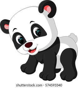 cute panda cartoon