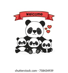 cute panda cartoon 