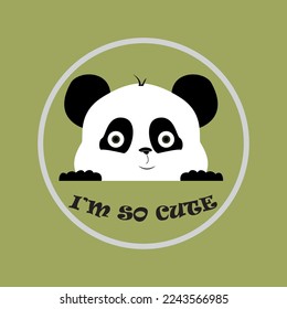 Vector de arte de dibujos animados Cute Panda 