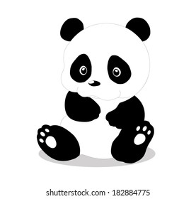 Cute panda cartoon character
