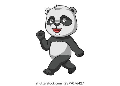 Cute Panda Cartoon Character Design