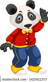 Cute panda cartoon character illustration