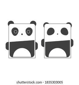 Cute Panda cartoon character, Vector illustration of a Panda.
