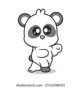 Cute Panda Cartoon Halloween Ghost Cartoon Icon Vector, Animals Holidays Cartoon Isolated Premium Vector, Cartoon Holidays Style