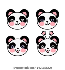 Cute panda cartoon high quality icon. Happy and cheerful lovely bear.