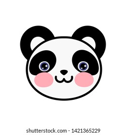 Cute panda cartoon high quality icon. Happy and cheerful lovely bear.