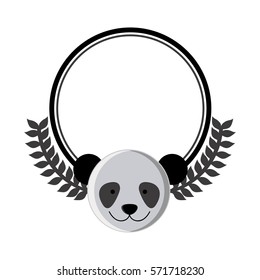 Cute panda cartoon icon vector illustration graphic design