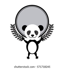 Cute panda cartoon icon vector illustration graphic design