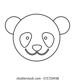 Cute panda cartoon icon vector illustration graphic design