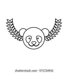 Cute panda cartoon icon vector illustration graphic design
