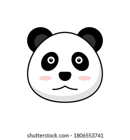 Cute panda cartoon illustration isolated on white background 