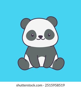 Cute Panda Cartoon Illustration Vector