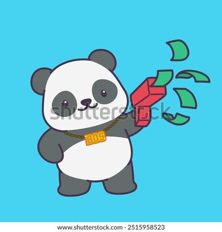 Cute Panda Cartoon Illustration Vector