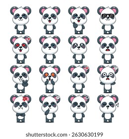 Cute Panda Cartoon Mascot Character Illustration