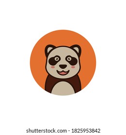 cute panda cartoon with smile