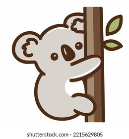 süßer Panda-Cartoon auf Baum, einzeln auf Weiß
