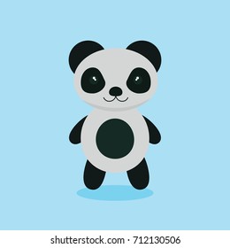 cute panda cartoon vector