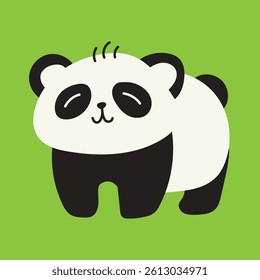 Cute Panda Cartoon Vector, Adorable Animal Character Illustration